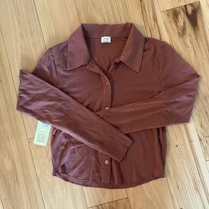 Aritzia Wilfred Pose Waist Length Long Sleeve